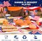 200PCS 4th of July Party Supplies – Plates, Napkins, Cups, Banners & Food Tray